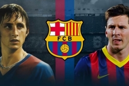 لیونل مسی، وینگر بارسلونا - یوهان کرویف، بازیکن سابق بارسلونا 