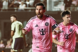 خوشحالی لیونل مسی پس از گلزنی برابر نشویل