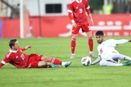 محمد محبی لژیونر تیم روستوف بازیکن سابق استقلال تهران و سپاهان و بازیکن تیم ملی ایران - بازی تیم ملی ایران و تیم ملی روسیه