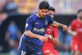 محمد عمری وینگر پرسپولیس و ملوان - پوریا سرآبادانی بازیکن قرمزپوشان فولاد خوزستان - لیگ برتر ایران