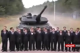 ویدیویی فوق هیجان انگیز از تست ترمز اضطراری تانک آلمانی با استفاده از سازندگانش ( 1/3مگ )