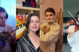 همخوانی گربه با آدمها!! یک گربه پدر سوخته تپل مپل با گروه موسیقی اینترنتی ترانه عاشقانه داده بیرون