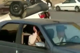 حادثه عجیب و بد تو مسابقه ماشین سواری در کرمان!😫