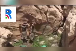 فیلمی از تسلیم شدن ۴ زن عضو گروه تروریستی پ ک ک در کوههای قندیل