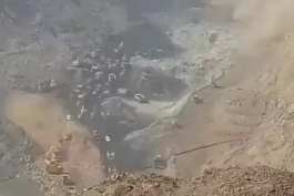 فروپاشی یک معدن بزرگ در چین! ویدیوی وحشتناک لحظه ریزش را ببینید.