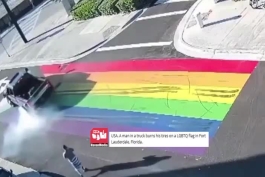 🔵تخریب پرچم همجنس بازان در فلوریدا