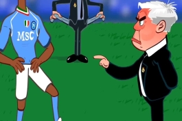 کاریکاتور فوق حق حمید سحری از وضعیت این فصل رئال: