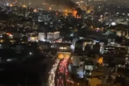 بیمارستان گاندی تهران در آتش می‌سوزد + ویدئو