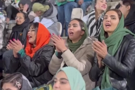 شور و هیجان بانوان قزوینی در ورزشگاه سردار آزادگان