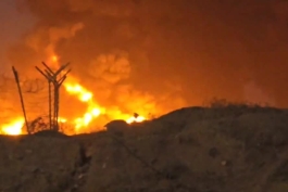 انفجار عظیم چندین تریلر نفتکش در پایانه مرزی قصرشیرین+فیلم