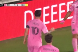 گل مسی با ضربه‌ سر شیرجه‌ای در دیدار دیشب