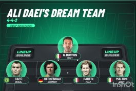 ترکیب منتخب تاریخ فوتبال از نگاه علی دایی؛ با حضور بارزی زیدان و کرایوف/ مارادونا در ترکیب رویایی دایی جایی ندارد!