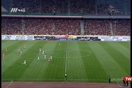 ضربه ایستگاهی تماشایی مرتضی آقاخان به پرسپولیس در بازی پرسپولیس و پیکان(فصل ۹۷ - ۹۶)