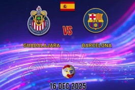 شبکه‌ های پخش زنده و مستقیم بازی گوادالاخارا - بارسلونا کوپا دل ری ساعت ۲۳:۳۰