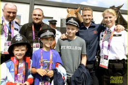 David Beckham Boys Meet Greet Olympic Guards