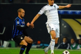 Wesley Sneijder of Inter Milan and Michael Ballack of Chelsea 2010