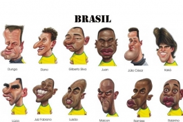 کاریکاتور تیم‌  فوتبال برزیل
