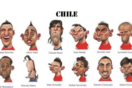 کاریکاتور تیم‌ فوتبال شیلی