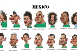 کاریکاتور تیم‌ فوتبال مکزیک