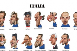 کاریکاتور تیم‌ فوتبال ایتالیا