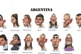 کاریکاتور تیم‌ فوتبال آرژانتین