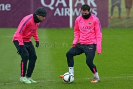 تمرین لونل مسی در برف2