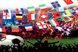 پرچم کشورها - مسابقات فوتبال - لوگو فوتبال 