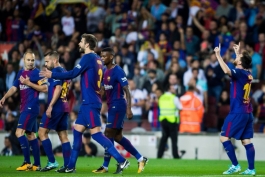 Lionel Messi - Gerard Pique - Nelson Semedo - Jordi Alba - Andres Iniesta - FC Barcelona - بارسلونا - لالیگا