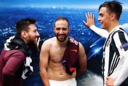 Gonzalo Higuaín - Lionel Messi - paulo Dybala - Juventus - FC Barcelona - بارسلونا - یوونتوس
