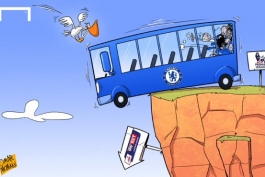 کاریکاتور روز : مورینیو " چلسی سقوط نمیکند " 