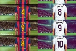 مقایسه  بازیکنان بارسلونا و رئال مادرید 