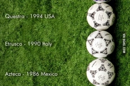 توپ های جام های جهانی مختلف