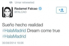 توئیتی که خیلی زود پاک شد؛ فالکائو تیم آینده اش را معرفی کرد