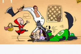 كاریكاتور جدید عمر مومنی درباره بازی ریال ولفسبورگ 