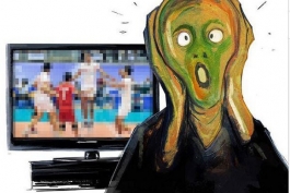 (کاریکاتور) سانسور والیبال در تلویزیون !