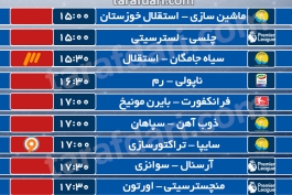 مهم ترین مسابقات امروز فوتبال + پخش زنده