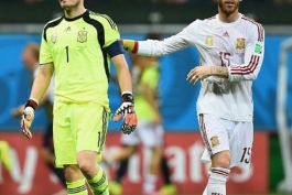 سرخیو راموس و ایکر کاسیاس در لباس دوم تیم ملی اسپانیا