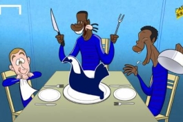 کاریکاتور بازی چلسی و تاتنهام