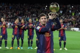 Messi's fourth Ballon d'Or at the Camp Nou