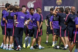 گزارش تصویریه تمرین امروز بارسلونا (اخرین تمرین قبل از بازی فینال)