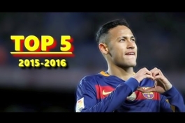 ویدیو؛ 5 گل برتر نیمار در فصل 2015/16