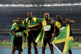 دو و میدانی المپیک ریو 2016؛ دوی 4 در 100 متر مردان؛ جامائیکا با بولت بازهم قهرمان شد