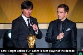 تمجید یوآخیم لو از فیلیپ لام و صحبت هایش پس از دریافت جایزه در مراسم  FIFA BALLON d'OR