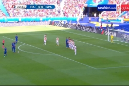 ویدیو؛ گل کیه لینی به اسپانیا (ایتالیا 1-0 اسپانیا)