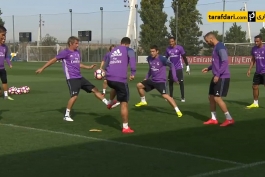 ویدیو؛ حرکت تکنیکی زیبای گرت بیل در تمرینات رئال مادرید