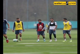 حضور مسی در تمرینات - تیم ملی آرژانتین