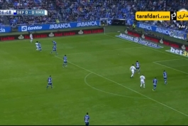 ویدیو؛ گل اول رونالدو به لاکرونیا (لاکرونیا 0-1 رئال مادرید)