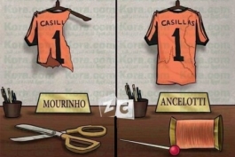 کاریکاتور : تفاوت مورینیو و آنچلوتی برای کاسیاس !