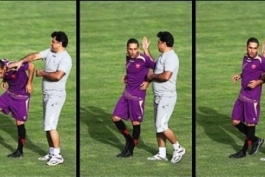 پس گردنی خوردن پیام صادقیان