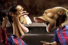 هانری و رونالدینهو(کاریکاتور)